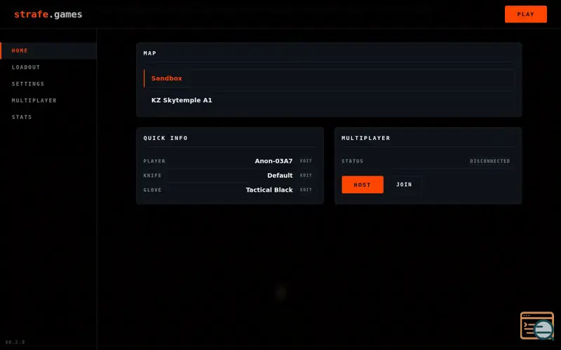 Screenshot of strafe.games