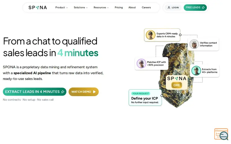 Screenshot of Spona Sales