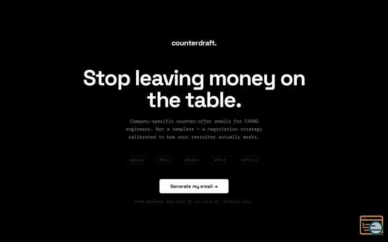 Screenshot of counterdraft.