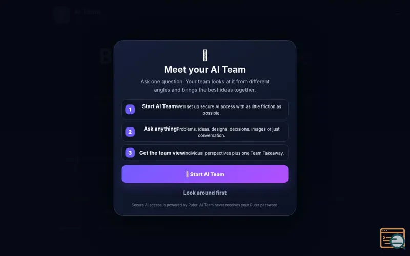 Screenshot of AI Team