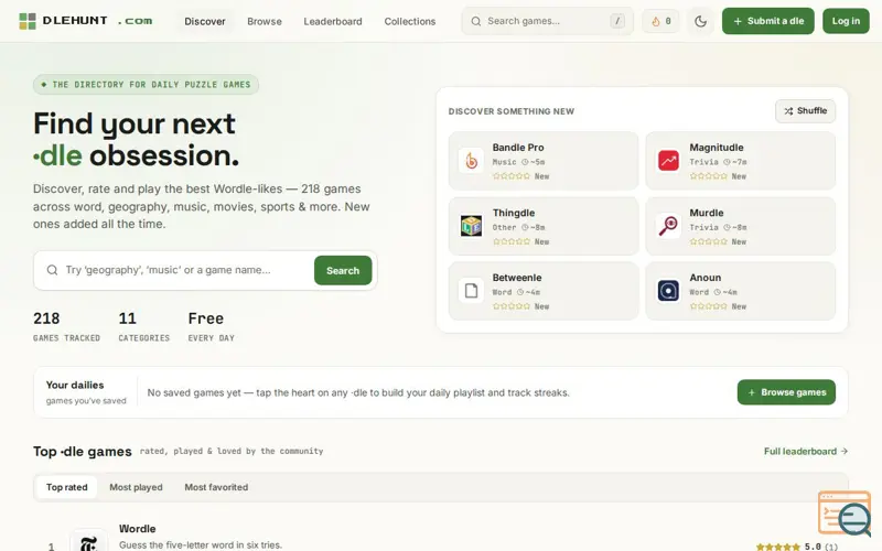 Screenshot of Dle Hunt