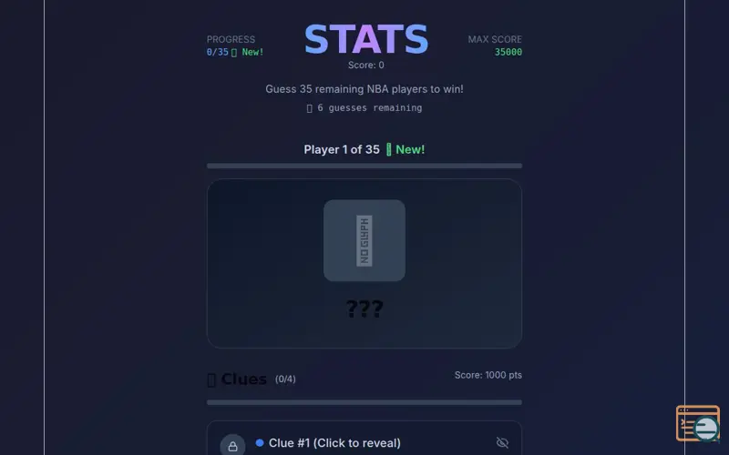 Screenshot of NBA Trivia Game