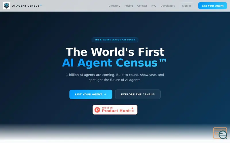 Screenshot of AI Agent Census