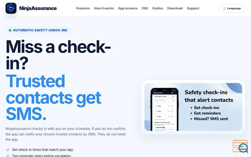 Screenshot of NinjaAssurance