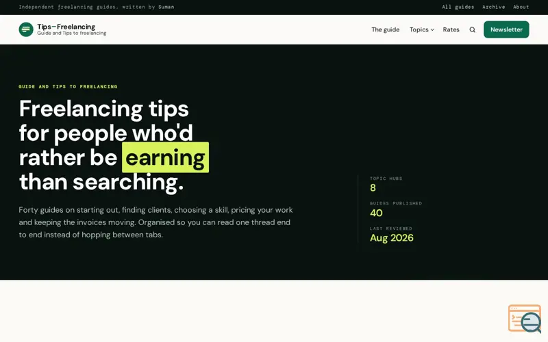 Screenshot of Tips-Freelancing