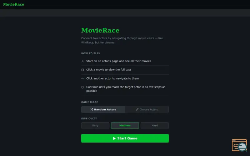 Screenshot of Movierace