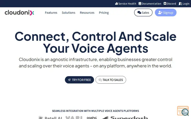 Screenshot of The AI Telephony Orchestration Platform