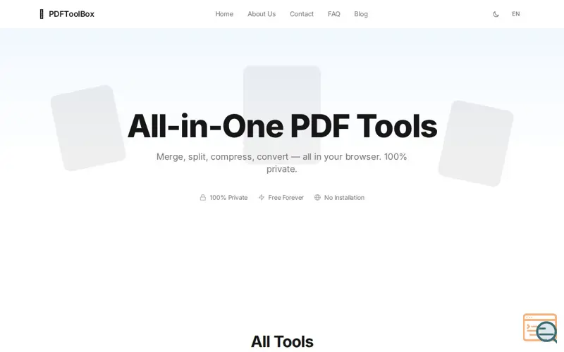 Screenshot of PDFToolBox