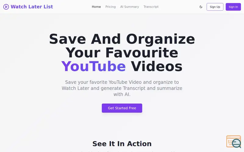 Screenshot of Watch Later List