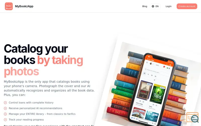 Screenshot of MyBookzApp