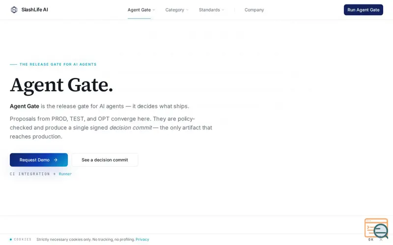 Screenshot of Agent Gate