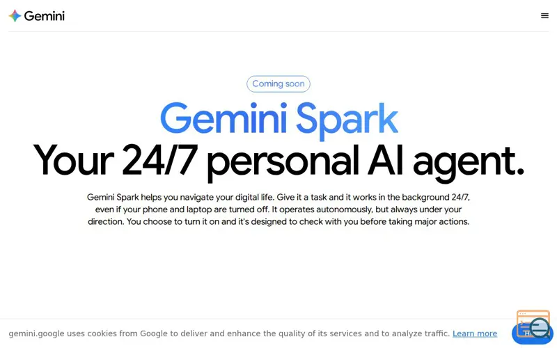 Screenshot of Gemini Spark