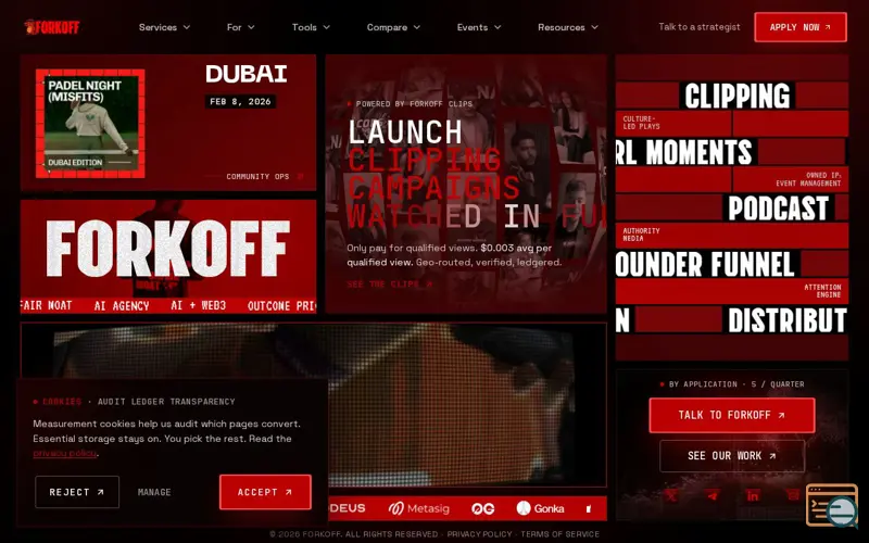 Screenshot of FORKOFF