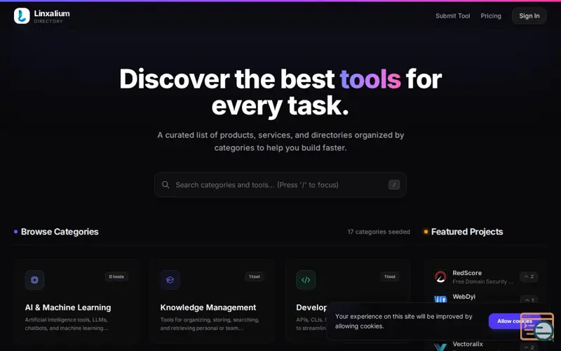 Screenshot of Linxalium