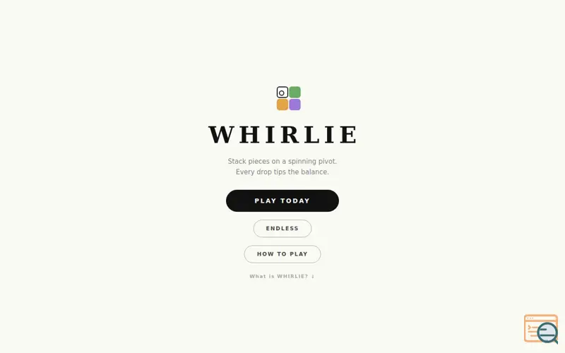 Screenshot of WHIRLIE — Free Daily Pivot Puzzle Game