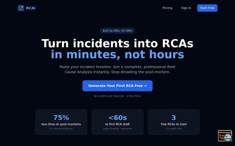 Screenshot of RCAi