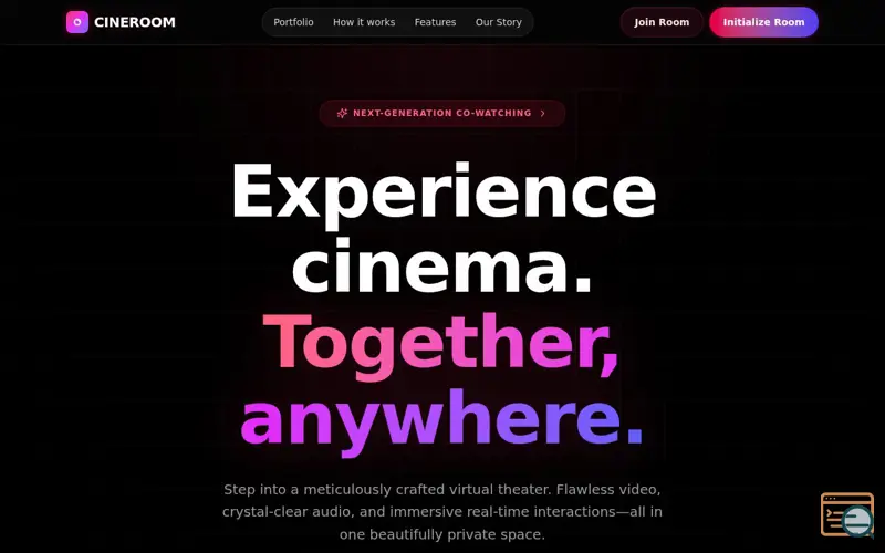 Screenshot of CineRoom