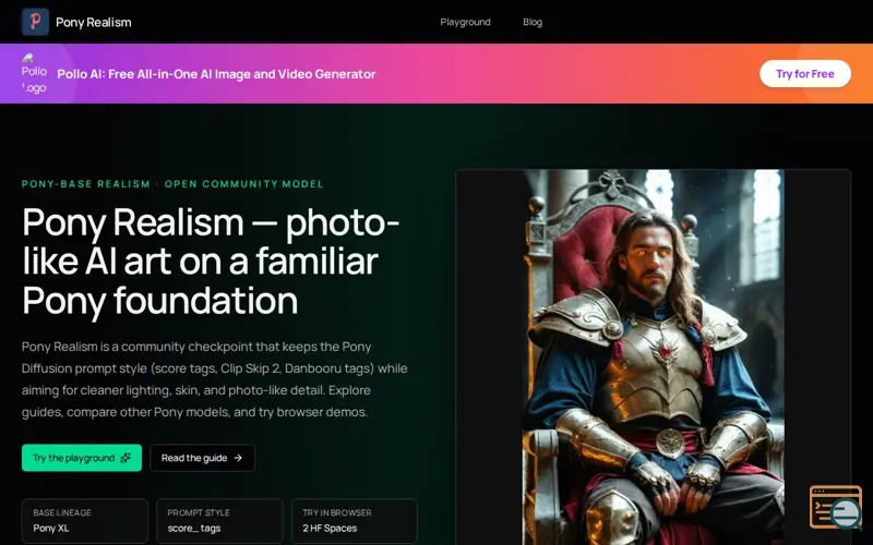 Screenshot of Pony Realism, a launch using FirstLook