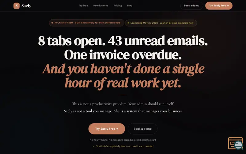 Screenshot of Saely, a launch using Microsoft Entra ID