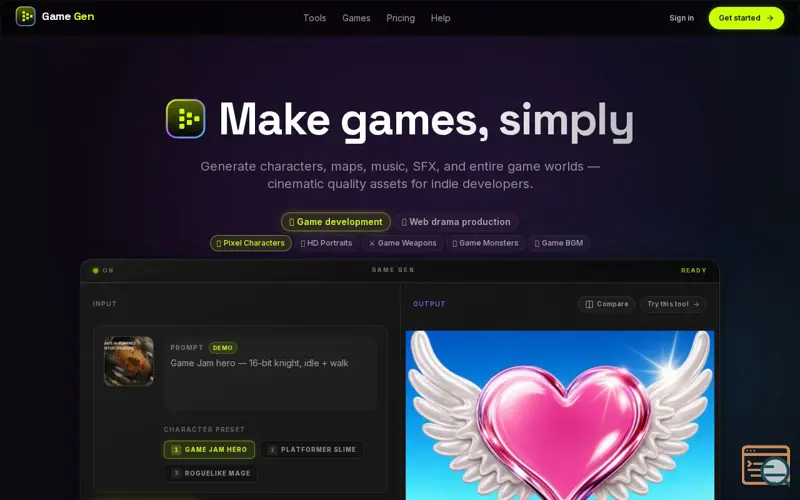 Screenshot of Game Gen