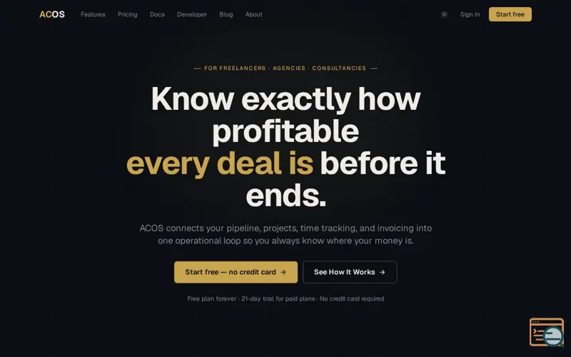 Screenshot of ACOS