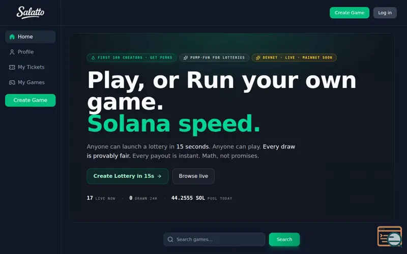 Screenshot of Salatto