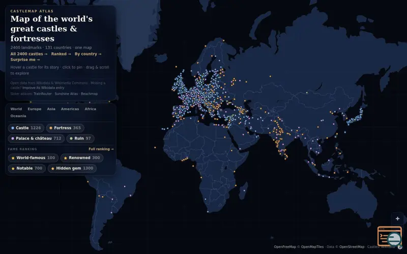 Screenshot of Castlemap