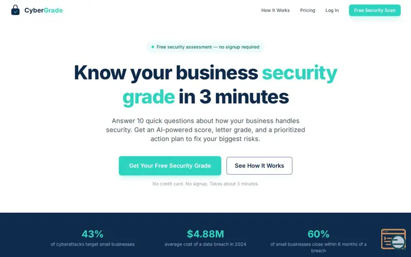 Screenshot of CyberGrade