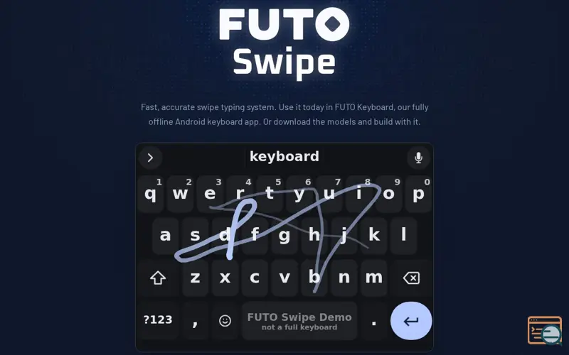 Screenshot of FUTO Swipe