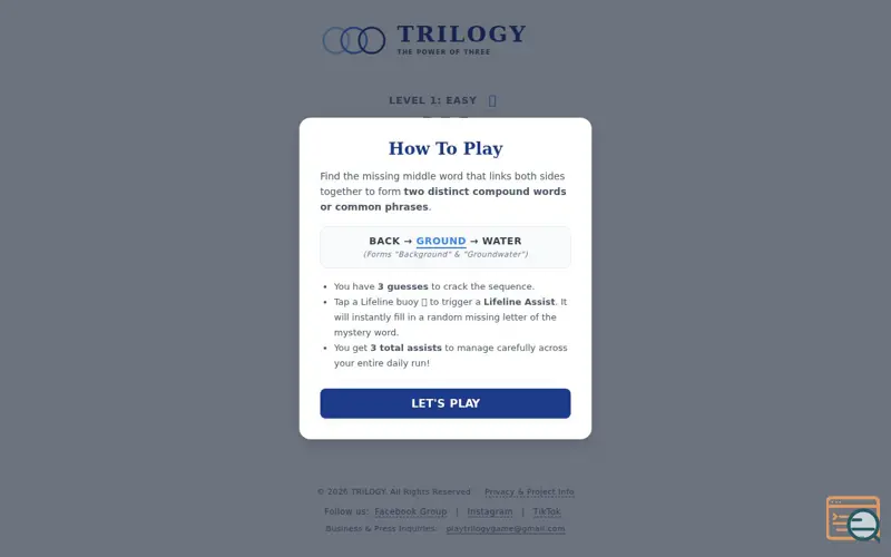 Screenshot of Trilogy