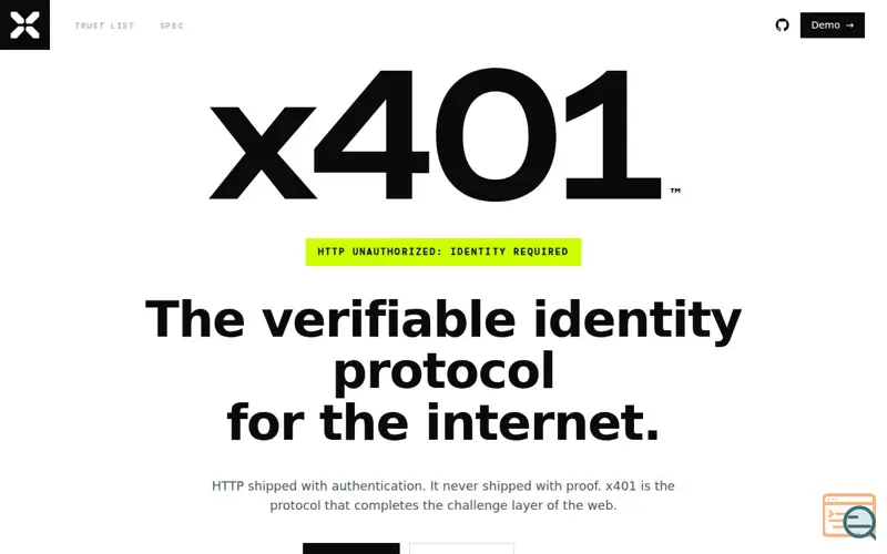Screenshot of x401