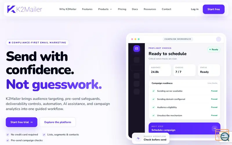Screenshot of K2Mailer