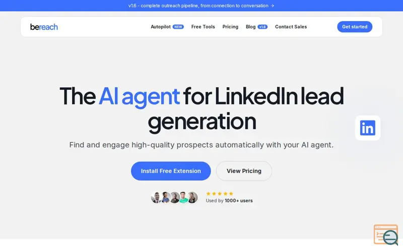 Screenshot of BeReach