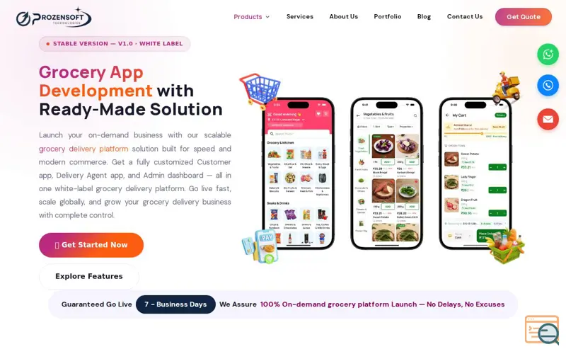 Screenshot of Grocery App Development 