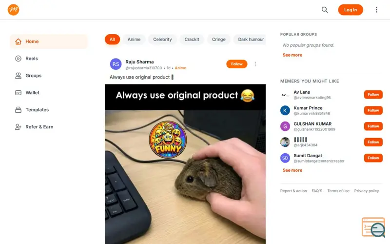 Screenshot of Meme Zone World