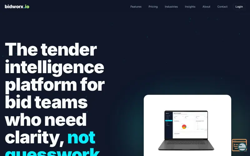 Screenshot of BidWorx