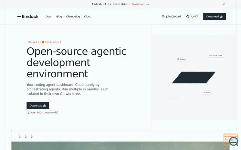 Screenshot of Emdash