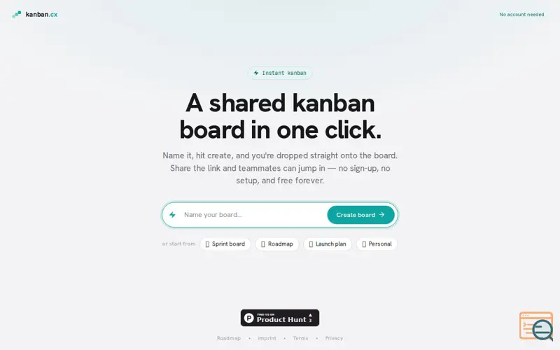 Screenshot of kanban.cx