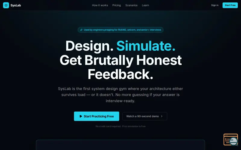 Screenshot of SysLab