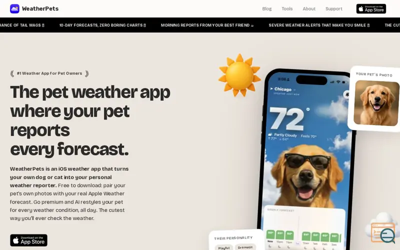 Screenshot of WeatherPets: Weather & Widgets