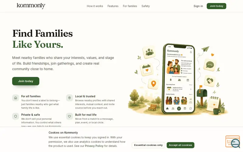 Screenshot of Kommonly