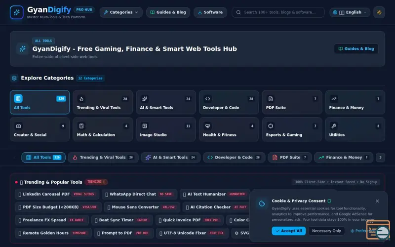 Screenshot of GyanDigify