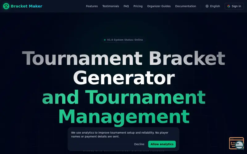 Screenshot of AutoBracketMaker