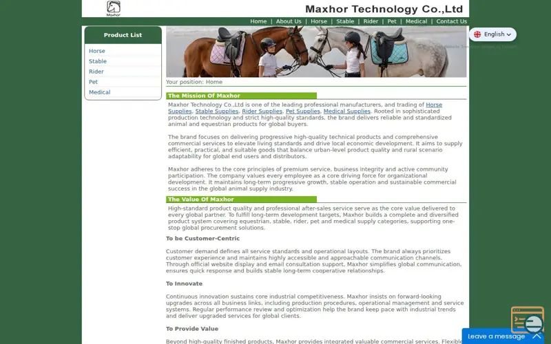 Screenshot of Maxhor Technology Co.,Ltd