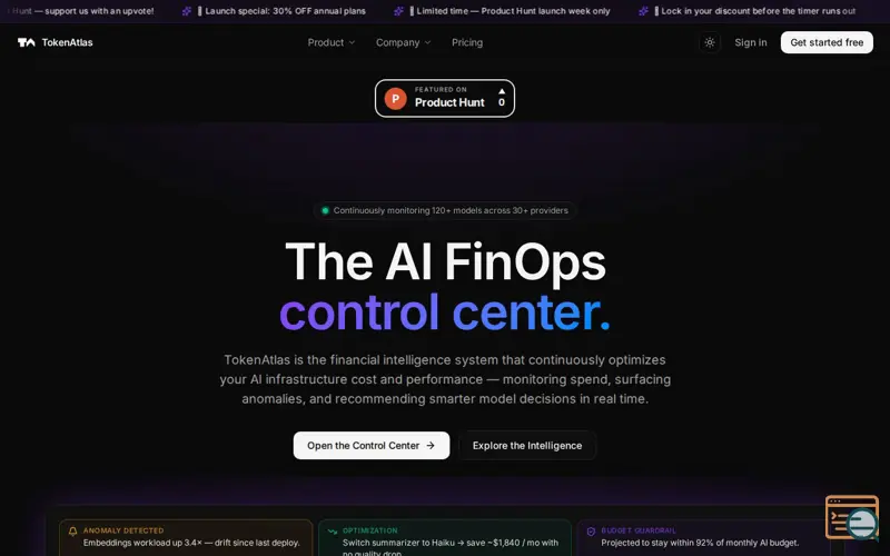 Screenshot of TokenAtlas