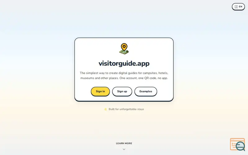 Screenshot of visitorguide.app
