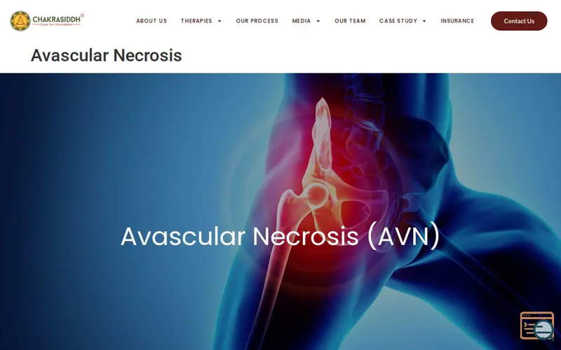 Screenshot of AVN Treatment Without Surgery