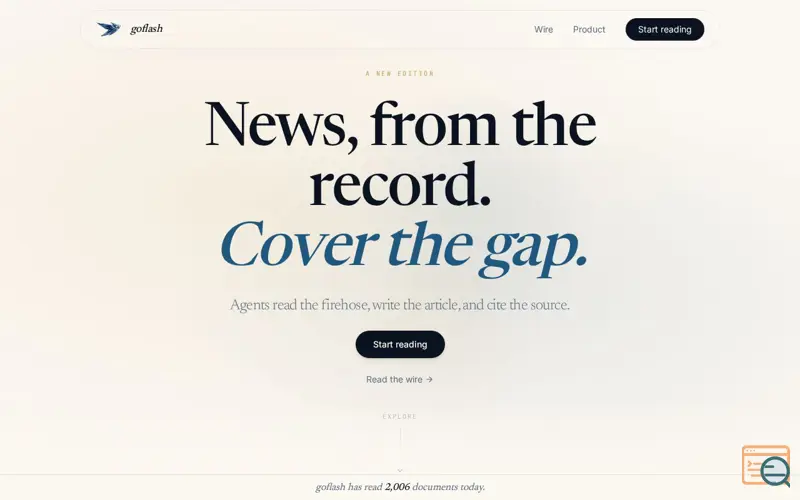Screenshot of goflash