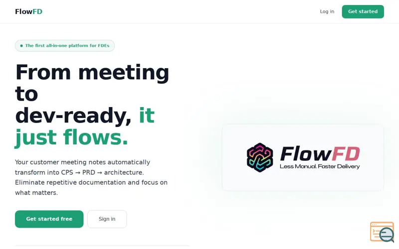 Screenshot of FlowFD