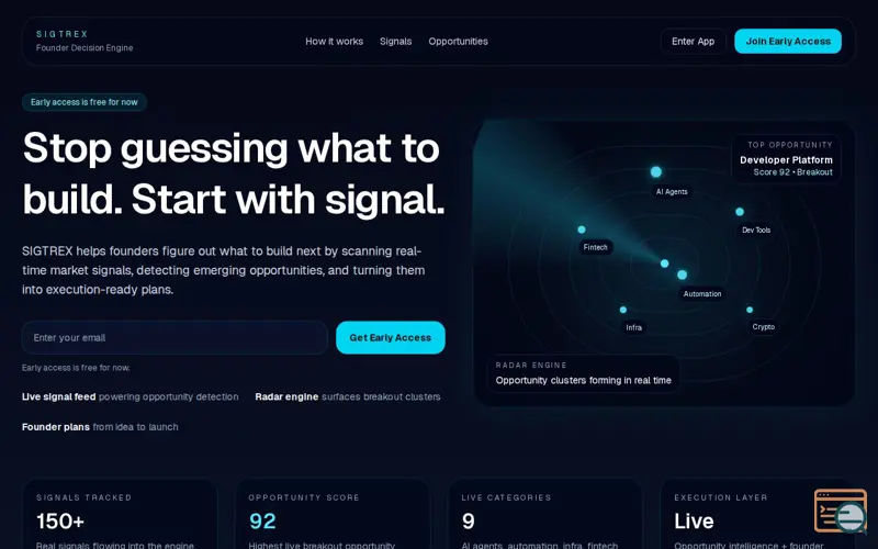 Screenshot of SIGTREX